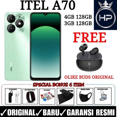 Jual ITEL A70 4 256 4 128 4 64 3 64 GARANSI RESMI Shopee Indonesia