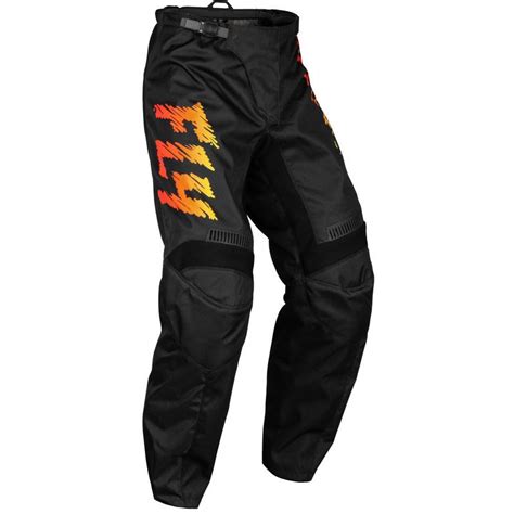 Pantalon Cross F Kid Fly Noir Jaune Orange Maxxess Fr Pantalon Cross