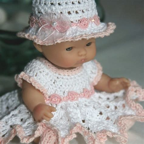 Crochet Pattern For Berenguer Inch Baby Doll Dress Set Etsy