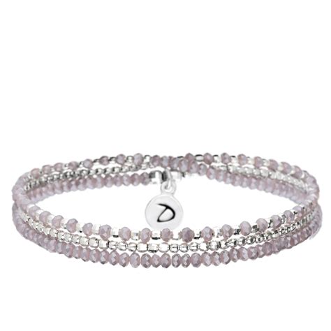 Bracelet Heaven Violet Clair Triple Tours Doriane Bijoux