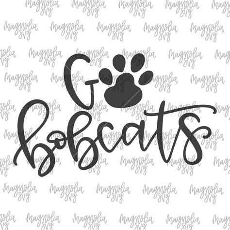 Football Svg Go Bobcats Svg Bobcats Football Svg Bobcat Etsy