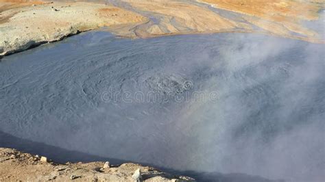 Fumarole Volcanic Boiling Mud Pots Iceland Stock Footage Video Of