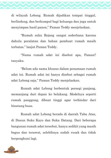 Mengenal Rumah Adat Lebong SD NEGERI 1 TAMANREJO Kaca 34 PDF