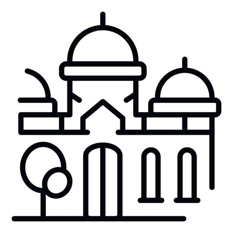 Church icon, outline style 15368389 Vector Art at Vecteezy