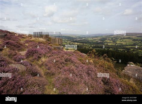 A View Of Wharfedale From The Swastika Stone On Ilkley Moor Yorkshire