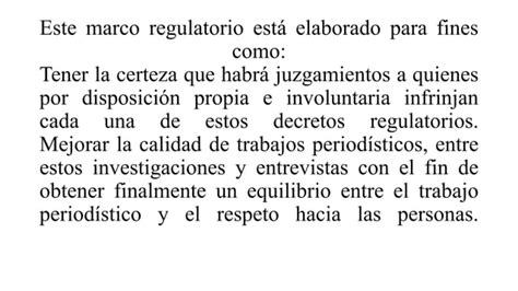 Marcos Regulatorios Para La Prensa En Colombia PPT