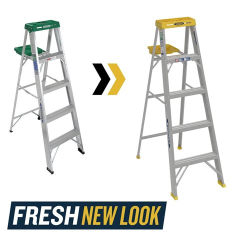 Werner 5 Ft Aluminum Step Ladder 9 Ft Reach Height With 225 Lb