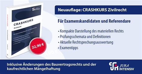 Jura Intensiv Neuauflage Crashkurs Zivilrecht Jurcase