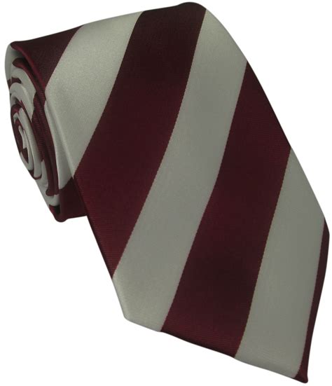 Red With White Stripes Silk Tie With Free And Fast Uk Delivery