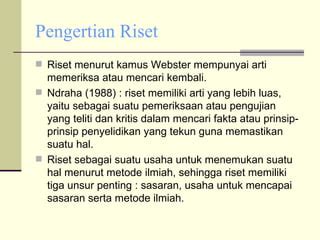 pengertian riset