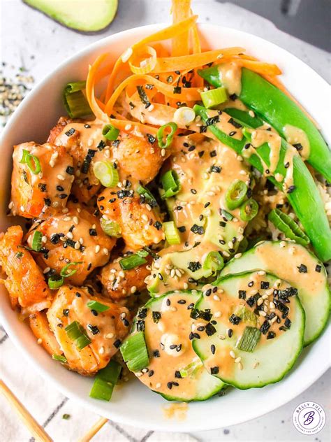 Air Fryer Salmon Bowls Belly Full