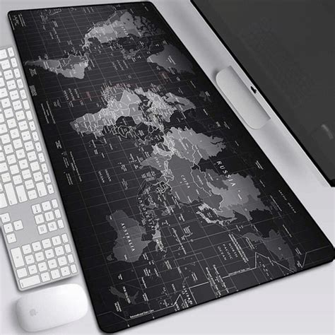 Mouse Pad Gamer Speed Extra Grande X Mapa Mundi Preto Em Promo O