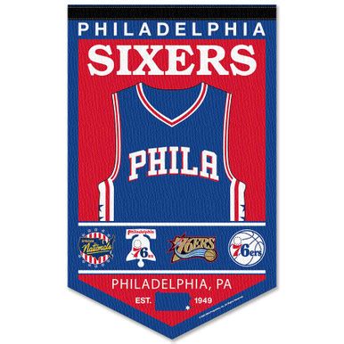 Philadelphia 76ers History Heritage Logo Banner - State Street Products