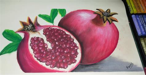 Still Life Painting How To Draw A Pomegranate Still Life Painting