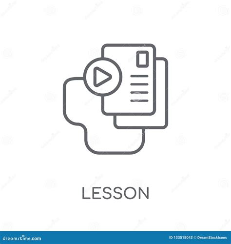 Lesson Linear Icon Modern Outline Lesson Logo Concept On White Stock