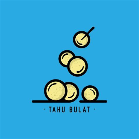 Premium Vector | Simple hand drawn tahu bulat vector