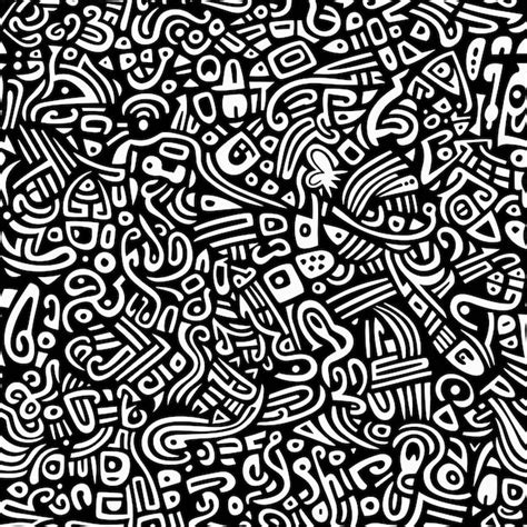 Premium Vector | Abstract doodle graffiti background seamless pattern ...