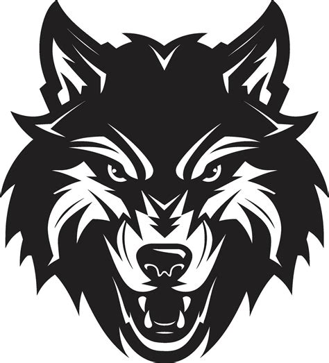 Monochrome Wolf Majesty Shadowed Timberwolf Mark 32356914 Vector Art at ...