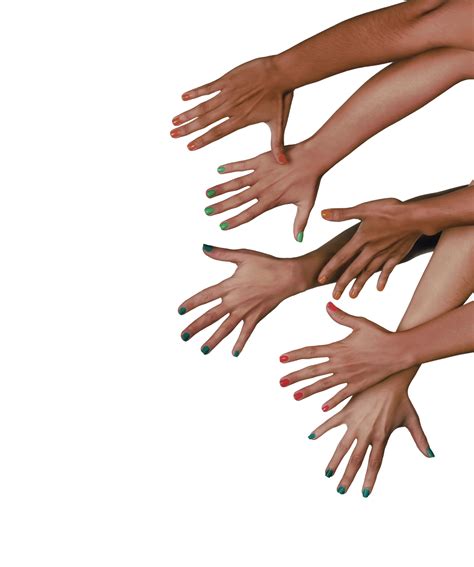 Several Hands Reaching Up Into The Air With Their Fingers Extended