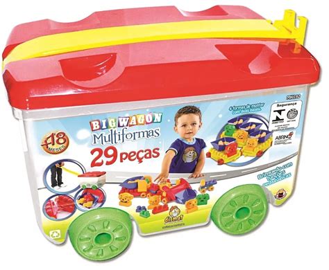 Carrinhos De Blocos Montar Big Wagon Para Beb Crian As Parcelamento