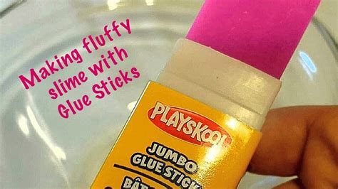 Making Fluffy Slime With Glue Sticks NO BORAX YouTube