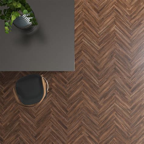 Herringbone Timber Cerezo Brown Wood Effect Tiles