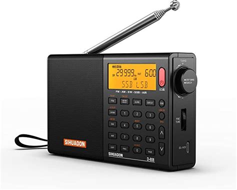 SIHUADON D 808 Portable Digital Radio FM SW MW LW SSB RDS DSP Air Band