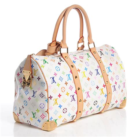 Louis Vuitton Monogram Multicolor Keepall 45 White 74734