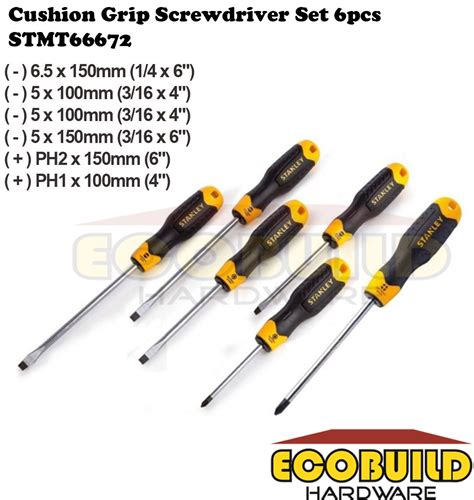 STANLEY Cushion Grip Screwdriver Set 6pcs STMT66672