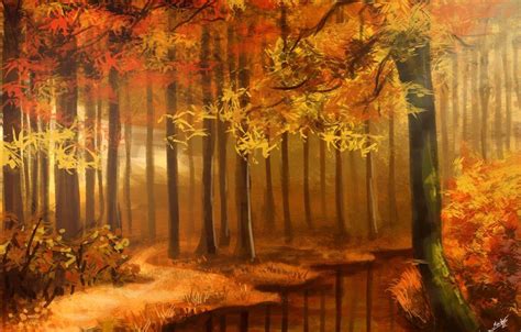 Autumn Painting Wallpapers Top Free Autumn Painting Backgrounds