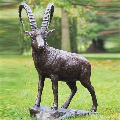 Outdoor Decorative Cast Bronze Goat Statue Life Size Copper Sheep