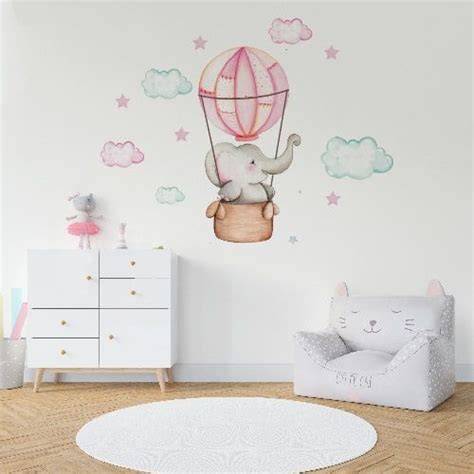 Vinilo Decorativo Elefante Pink In 2024 Wall Stickers Girl Room Baby