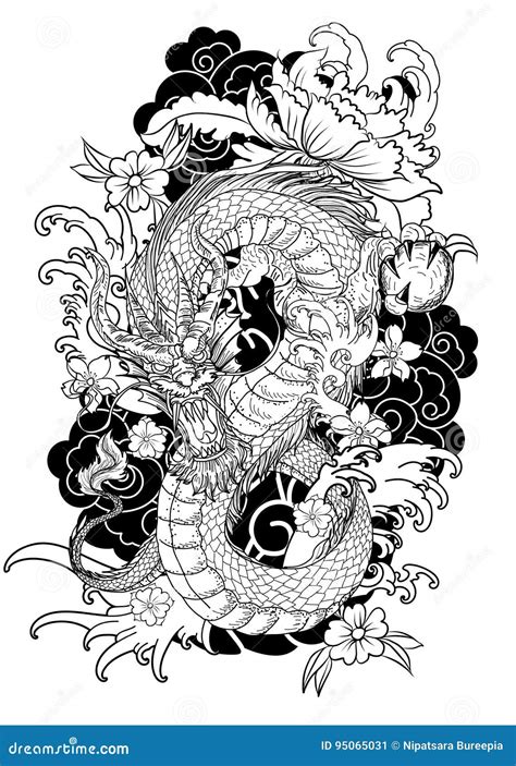 Traditional Japanese Dragon Drawing Atelier Yuwa Ciao Jp