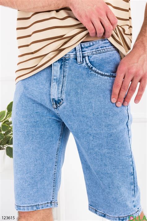 Мужские голубые джинсовые шорты И-BR4117 - купить недорого в интернет ...