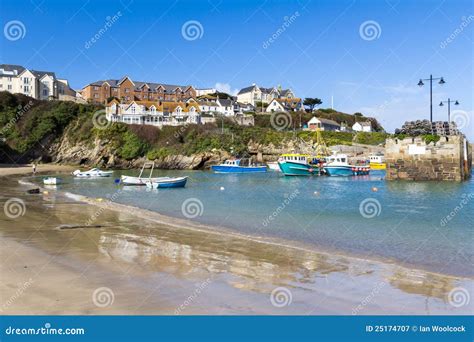 Newquay Harbour stock image. Image of fishing, harbours - 25174707