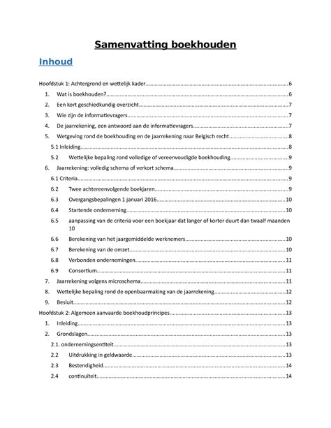 Samenvatting Boekhouden Samenvatting Boekhouden Hoofdstuk