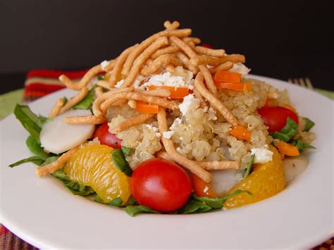 Quinoa Mandarin and Feta Salad - Jamie Cooks It Up