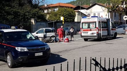 Rivara Incidente Stradale Auto Moto Centauro Ferito Foto