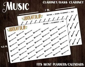 Clarinet Sticker WATERPROOF Etsy