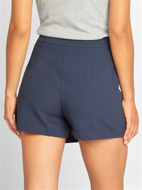 Jupe Short Courte Unie Bleu Marine Kiabi