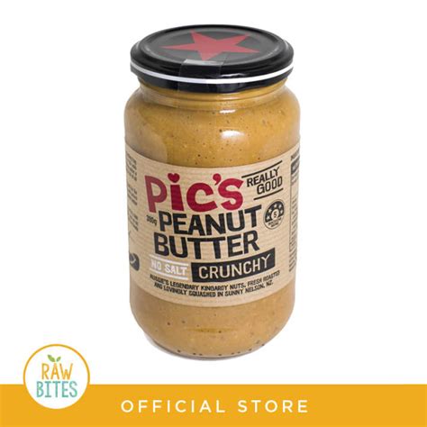 Pic S Crunchy Peanut Butter No Salt Added 380g Vegan 100 Peanuts