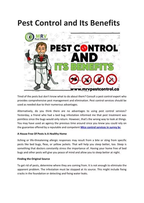 Ppt Pest Control And Its Benefits Powerpoint Presentation Free Download Id 12112208