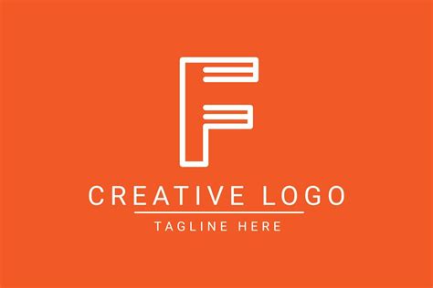 Modern Kreativ Brief F Vektor Logo Design Minimalistisch Eben Linie