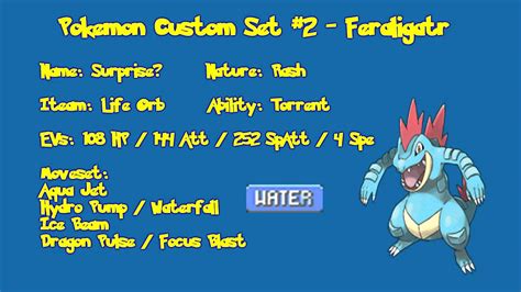 Custom Moveset #2 - Mixed Offensive Feraligatr - YouTube