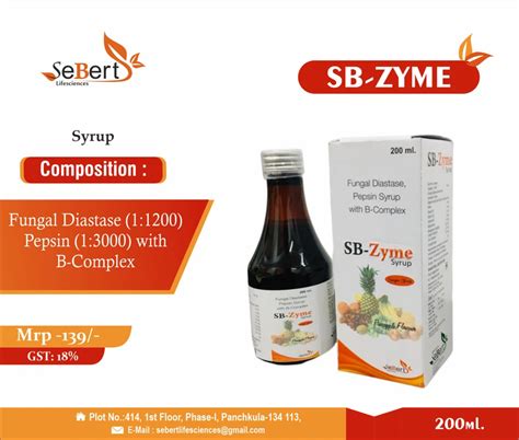 Fungal Diastase Pepsin Syrup With B Complex Ml At Rs Bottle In