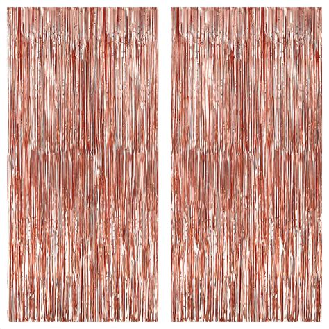 Amazon Rose Gold Foil Fringe Backdrop Curtains Pack X Ft