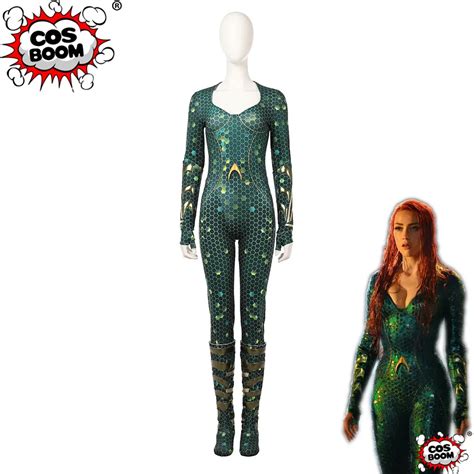 Cosboom Movie Aquaman Mera Cosplay Costume Adult Womens Halloween