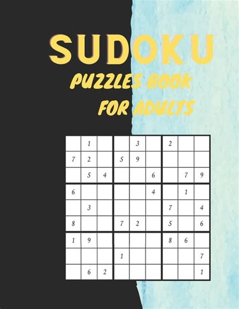 sudoku puzzles books for adults: sudoku brain game, sudoku puzzles with ...