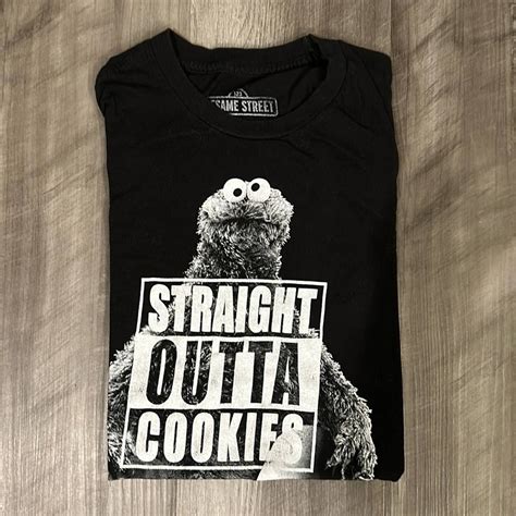 Mad Engine Straight Outta Cookies Cookie Monster Sesame Street Tee