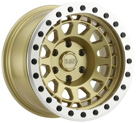 Black Rhino Primm Beadlock Matte Gold W Machined Ring Black Bolts